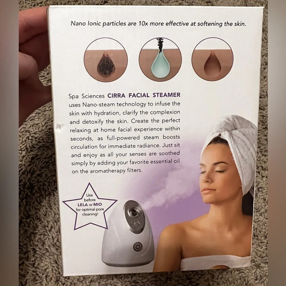 NIB Spa Sciences CIRRA Nano Ionic Vanity Facial Steamer - Picture 3 of 5